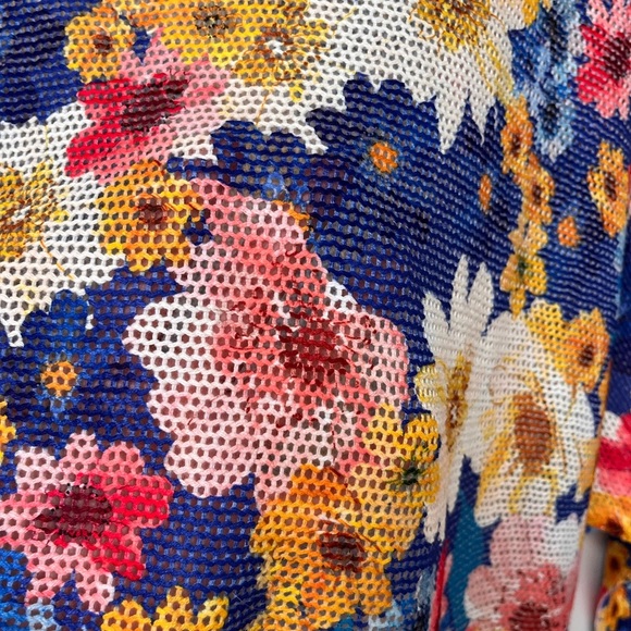 Luisa Ricci Made in Italy Oversized Floral Mesh Top XL-3X - Picture 8 of 11